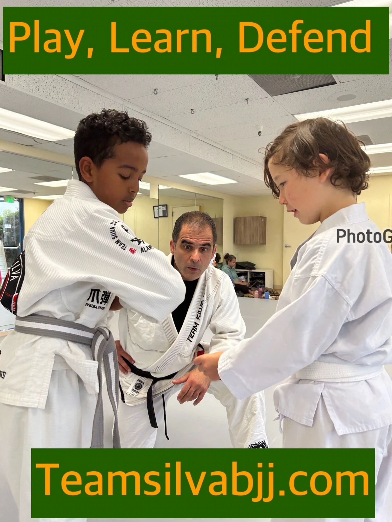 Students training at Alameda BJJ dojo